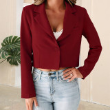 Fashion One Button Suit Casual Professional Small Blazer Top