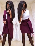 stitching solid color professional women's skirt suit