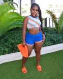 Boutique suit knitted sweater sleeveless vest shorts two-piece set