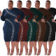 Hollow Lace Fashion Sexy Tight Plus Size Women's Dress