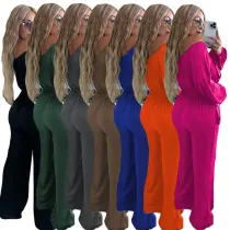 Off shoulder solid color organ bag fashionable elegant jumpsuit