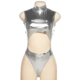 Fashion Nightclub Sexy Spice Girl Sleeveless Hollow out Bodysuit