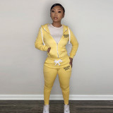 Plush sweater sport casual two-piece suit