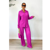 Women's sexy, fashionable and comfortable pleated cloth leggings wide leg pants suit