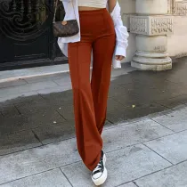 Temperament Commuter Slight Puller Pants Versatile Fashion Wide Leg Pants