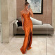 Fall Holiday Slim Long Dress Sexy High Split Cup Fishtail Dress