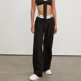 Solid Fashion Slim Casual Pants Popular Design Trailing Suit Pants