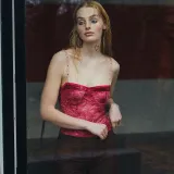Knitted suspender chest revealing slim one-piece fashion sexy casual top