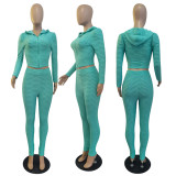 Women's solid fish scale yoga fabric super elastic two-piece suit