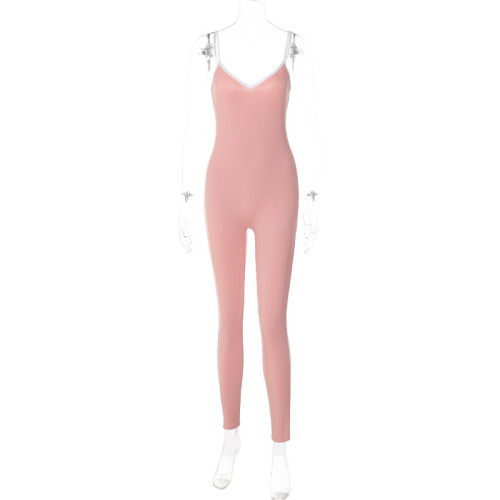 Sleeveless Spice Girl Tight Pit Strip Jumpsuit