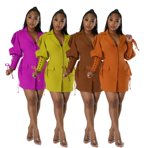 Autumn and winter strapping dress