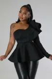 Sexy pullover off collar slim ruffle dress