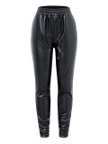 Fashion Versatile Sexy Bright Elastic PU Large Leather Pants Bottom