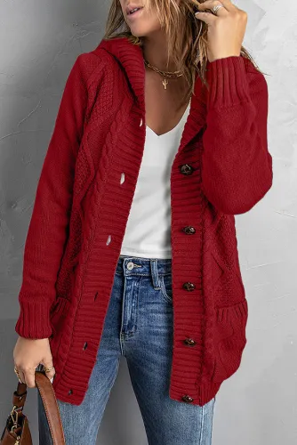 Solid color cardigan sweater loose versatile coat