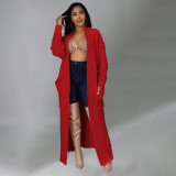 Women's fashion sexy casual long sleeved sweater coat
