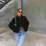 Fashion sports embroidered long sleeve pullover trend fleece sweater suit