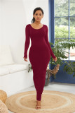 Women's sexy vest long dress fashion long sleeve personality dress