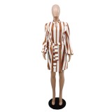 Stripe skirt casual women's dress