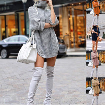 High neck sweater casual sweater sweater