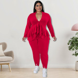 Oversized Women's Top with Pants Set