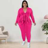 Oversized Women's Top with Pants Set