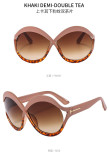 Super large frame T sunglasses sunscreen sunglasses Women's round cross frame anti blue glasses