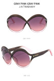 Super large frame T sunglasses sunscreen sunglasses Women's round cross frame anti blue glasses
