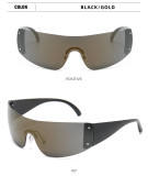 One piece sunglasses Cool rimless driving sunglasses Fashion sports glasses for men and women