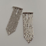 Exaggerate fashion 18K gold jewelry Sparkling tassel metal earrings s925 silver needle earrings