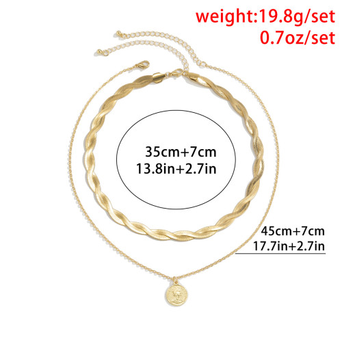 Flat Snake Bone Chain Necklace Female Hip Hop Simple Woven Soft Snake Bone Chain Collar Chain Necklace