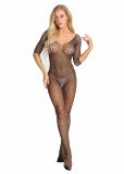 Hollow out hot drilling mesh clothes, medium large mesh sexy underwear, open mesh one-piece mesh socks