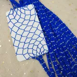 Sexy spandex big mesh hot drilling color stockings