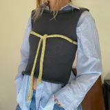 Small design temperament, fashion, split, color contrast, versatile outerwear