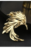 Chinese enamel gradual change phoenix brooch luxury high-end animal brooch pin coat accessories