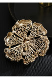High grade crystal palace flower brooch female luxury vintage brooch pin high sense accessories