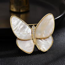 Luxurious cocoon breaking butterfly natural fritillary butterfly brooch