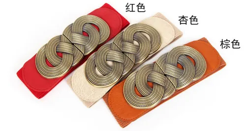 Vintage wide waist cover black ladies fashion high-end decorative belt versatile skirt belt