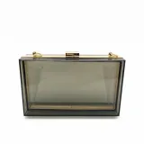 Acrylic transparent fashion dinner bag diagonal mini banquet handbag small square bag