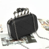 Small diamond ring ghost head dinner hand bag one shoulder messenger bag