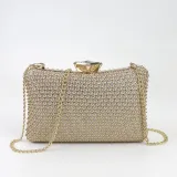 Fashion textured diamond inlaid dinner dress handbag single shoulder messenger chain small bag