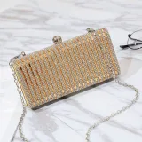 Small drill bag, diamond inlaid dinner dress, water drill handbag, one shoulder cross body chain small women's bag