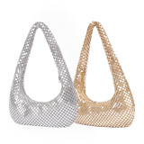 Dinner bag, diamond, hand bag, party bag, aluminum slice, armpit bag