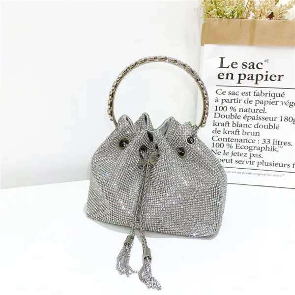 Texture flash diamond chain portable single shoulder messenger bag