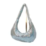 Dinner bag, diamond, hand bag, party bag, aluminum slice, armpit bag