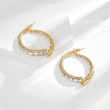 Literature and Art Intersection Fishtail Light Luxury S925 Silver Needle Earrings Simple Fashion Micro set Zircon Earrings