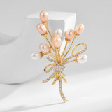 Natural pearl advertising balloon brooch high-end corsage luxury clothing accessories women gift coat accessories