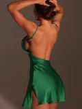 Strap Sleeveless Open Back Slim Hip Wrap Dress
