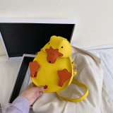 Cartoon duck women's bag women's satchel fashionable color contrast single shoulder messenger bag