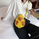 Cartoon duck women's bag women's satchel fashionable color contrast single shoulder messenger bag