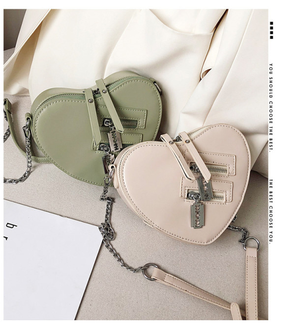 Fashion personality love chain pu small satchel Korean version westernized women's shoulder bag love bag